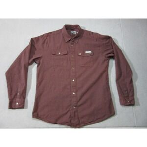 Flylow Shirt Mens XL Red Maroon Long Sleeve Outdoor Fishing Cargo Utility Hiking